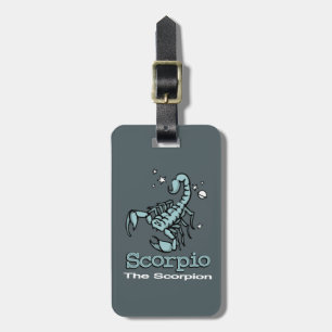 Scorpio The Scorpion grey blue id luggage tag