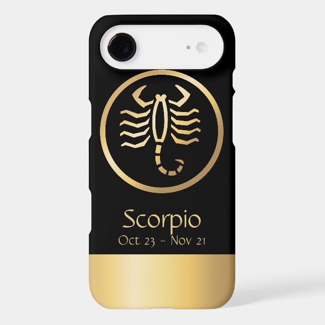 Scorpio the Scorpion Zodiac Black Gold Case-Mate iPhone Case (Back)