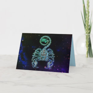 scorpio the scorpion zodiac greeting card