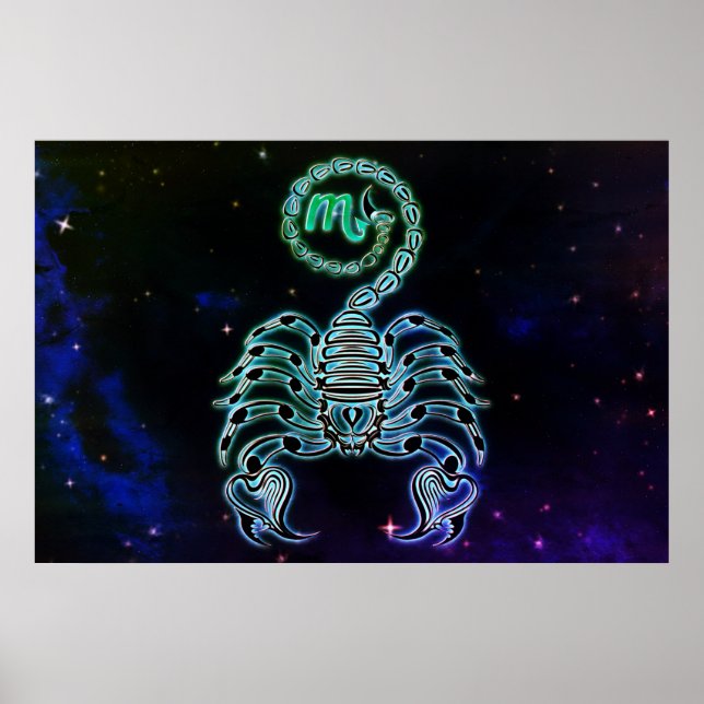 scorpio the scorpion zodiac poster (Front)