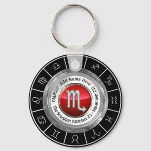 Scorpio - The Scorpion Zodiac Sign Key Ring
