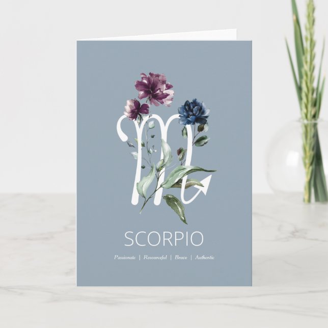 Scorpio Traits Birthday Card (Front)