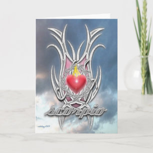 SCORPIO valentines day or birthday card