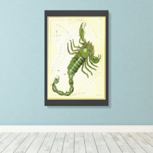 Scorpio, Vintage Constellation Urania's Mirror Canvas Print
