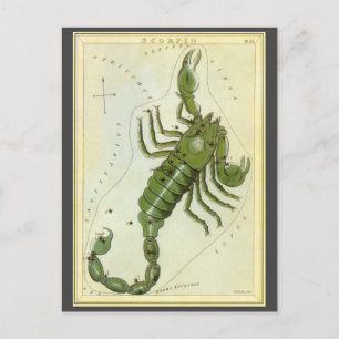 Scorpio, Vintage Constellation Urania's Mirror Postcard