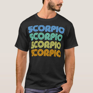 Scorpio Vintage Retro Zodiac Sign Scorpio Horoscop T-Shirt