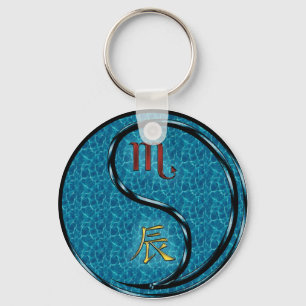 Scorpio & Water Dragon Key Ring