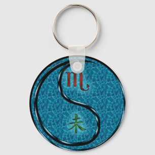 Scorpio & Water Goat Key Ring