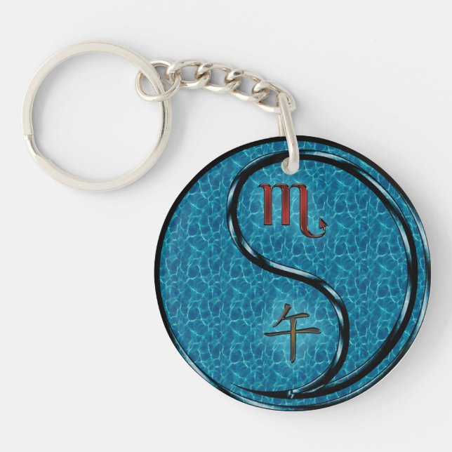 Scorpio & Water Horse Key Ring (Front)