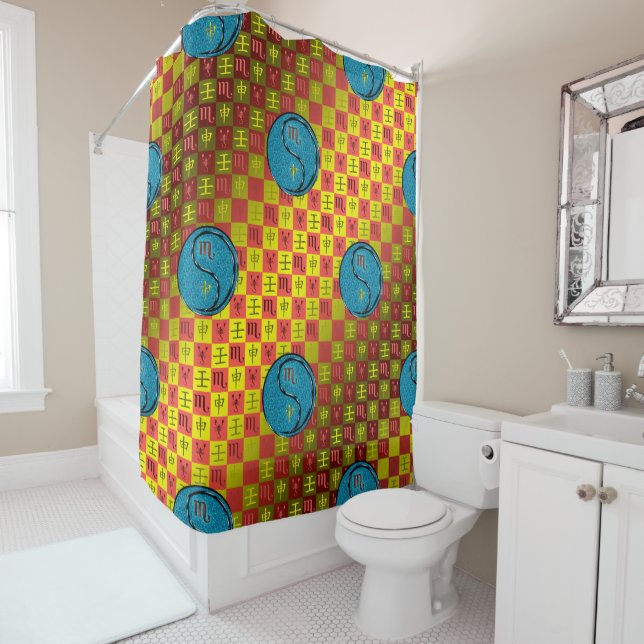 Scorpio & Water Monkey Shower Curtain (In Situ)