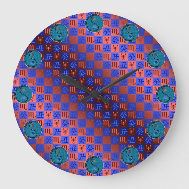 Scorpio & Water Ox Large Clock (Front)