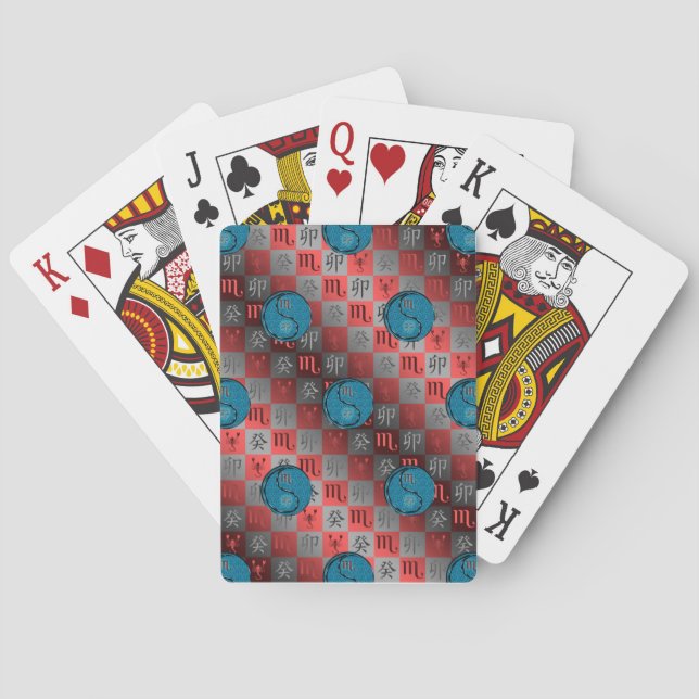 Scorpio & Water Rabbit Playing Cards (Back)