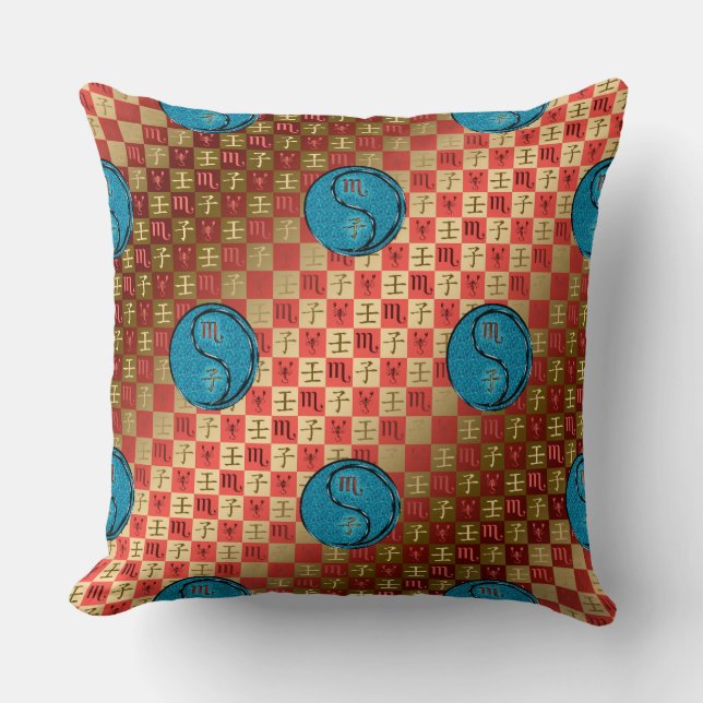 Scorpio & Water Rat Cushion (Front)