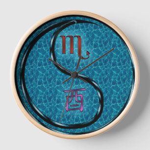 Scorpio & Water Rooster Clock