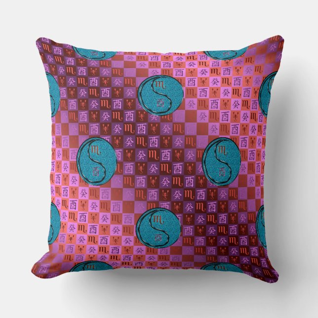 Scorpio & Water Rooster Cushion (Front)