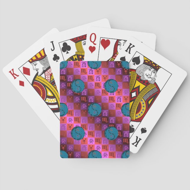 Scorpio & Water Rooster Playing Cards (Back)