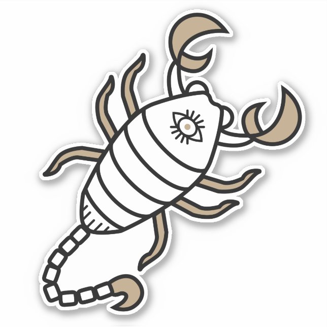 Scorpio water sign astrological symbol black gold (Front)