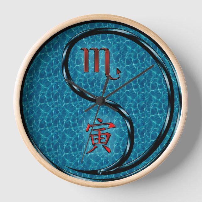 Scorpio & Water Tiger Clock (Front)