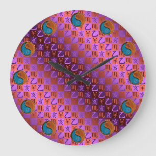 Scorpio & Wood Boar Large Clock