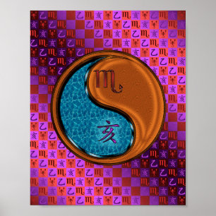 Scorpio & Wood Boar Poster