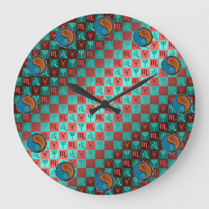 Scorpio & Wood Dog Large Clock