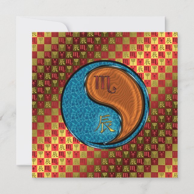 Scorpio & Wood Dragon Card (Front)