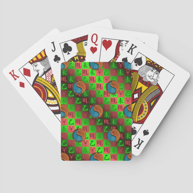 Scorpio & Wood Goat Playing Cards (Back)