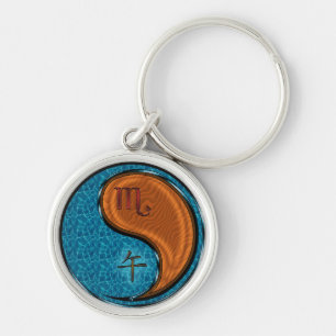 Scorpio & Wood Horse Key Ring