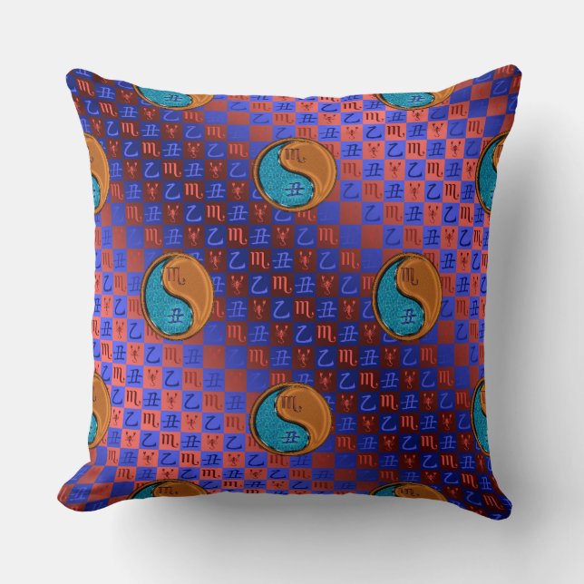 Scorpio & Wood Ox Cushion (Front)