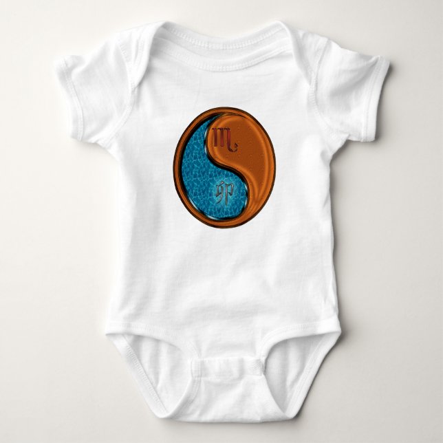 Scorpio & Wood Rabbit Baby Bodysuit (Front)