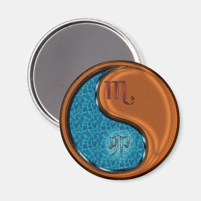 Scorpio & Wood Rabbit Magnet (Front/Back)
