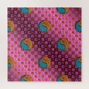 Scorpio & Wood Rooster Jigsaw Puzzle