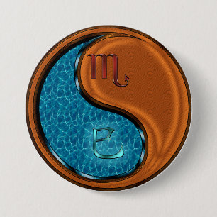 Scorpio & Wood Snake 7.5 Cm Round Badge