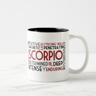 Scorpio Word Collage Mug