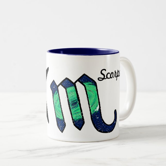 Scorpio. Ziqpu Two-Tone Coffee Mug (Front Right)