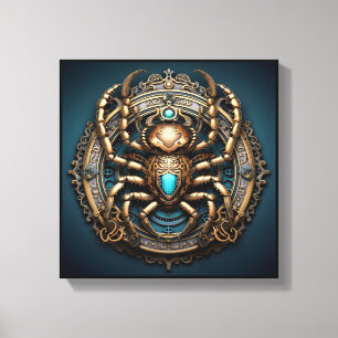 Scorpio Zodiac Art Canvas – Mechanica Astralis Print