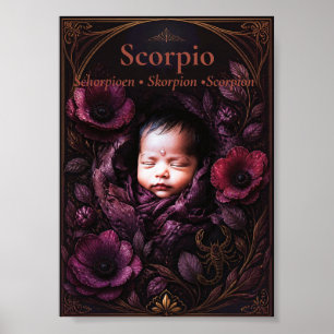 Scorpio Zodiac Art Dreamy Astrology Collection Poster