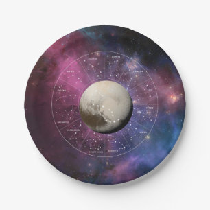 Scorpio Zodiac Astrological Sign - Planet Pluto Paper Plate