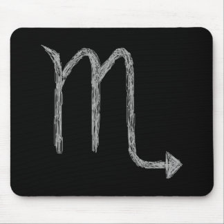 Scorpio. Zodiac Astrology Sign. Black. Mouse Mat
