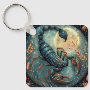 Scorpio Zodiac Astrology Sign Mystical Birthday Key Ring