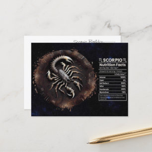 Scorpio Zodiac Birthday Postcard