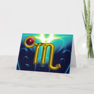 SCORPIO Zodiac Birthday Red Grenade Card