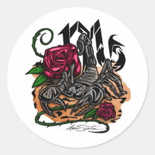 Scorpio - Zodiac  Classic Round Sticker