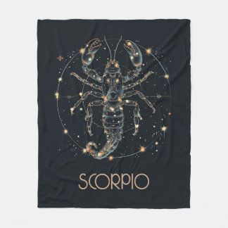 Scorpio Zodiac Constellation Fleece Blanket