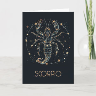Scorpio Zodiac Constellation Folded Card