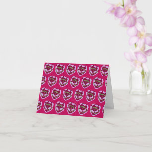 Scorpio Zodiac Coquette Heart Birthday Cake Card