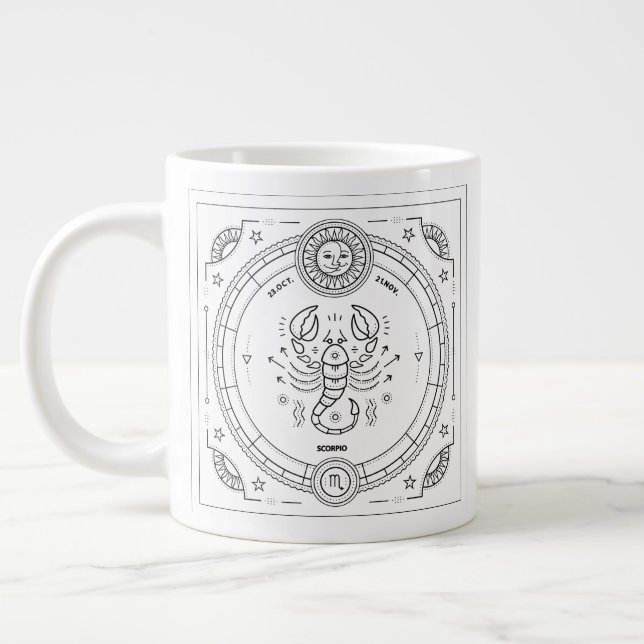 Scorpio Zodiac Custom Birthday Mug (Left)