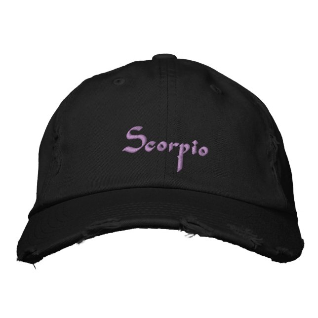 Scorpio Zodiac Embroidered Cap / Hat (Front)