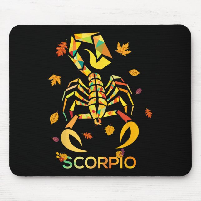 Scorpio Zodiac Fall Scorpion Birthday  Mouse Mat (Front)