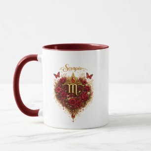 Scorpio Zodiac Floral Heart Mug – Intense Astrolog